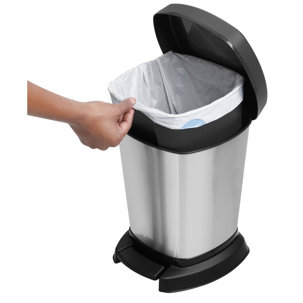 Produktabbildung Nr. 2: rothopro  Treteimer PASO, 6 l, metallic