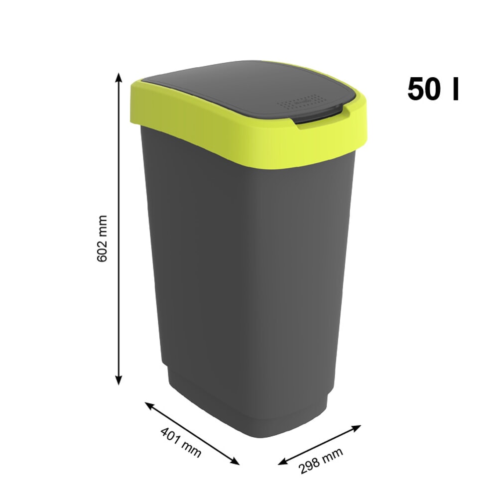 Produktabbildung Nr. 3: rothopro® Wertstoffsammler, TWIST, 50 Liter, lime grün
