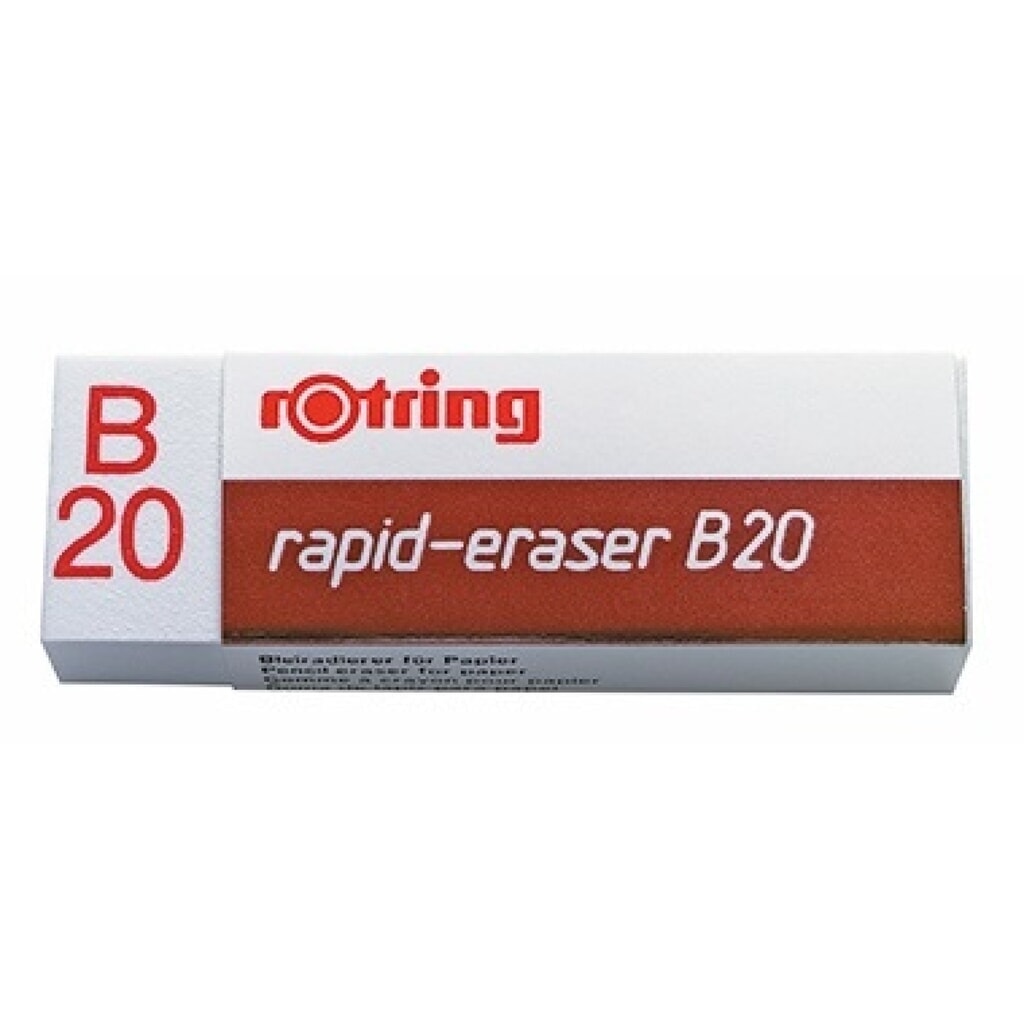 rotring Radierer rapid-eraser B20 S0194570 weiß Produktabbildung: rotring Radierer rapid-eraser B20 S0194570 weiß
