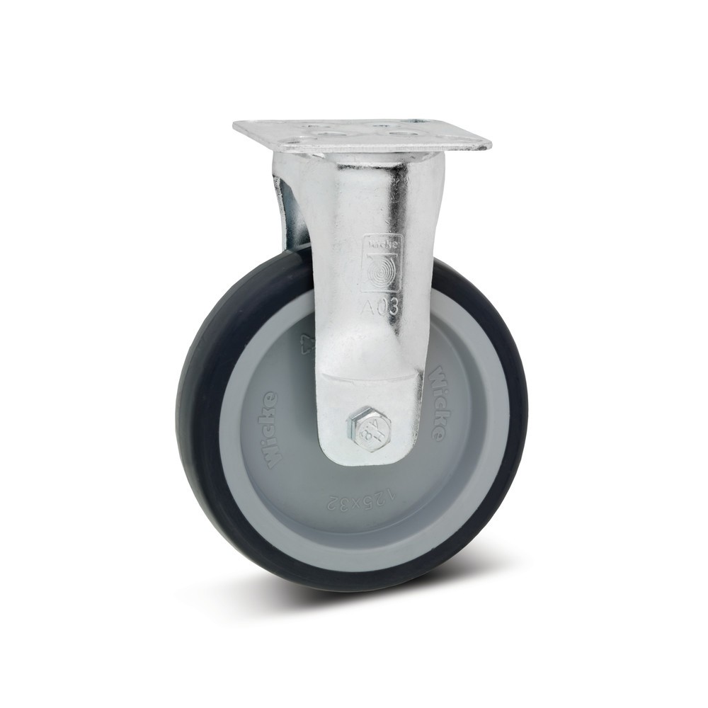Illustration du produit: Roue d’appareil Wicke en TPU, roue fixe, ne laisse pas de traces, Ø x largeur 75 x 30 mm, capacité de charge 75 kg