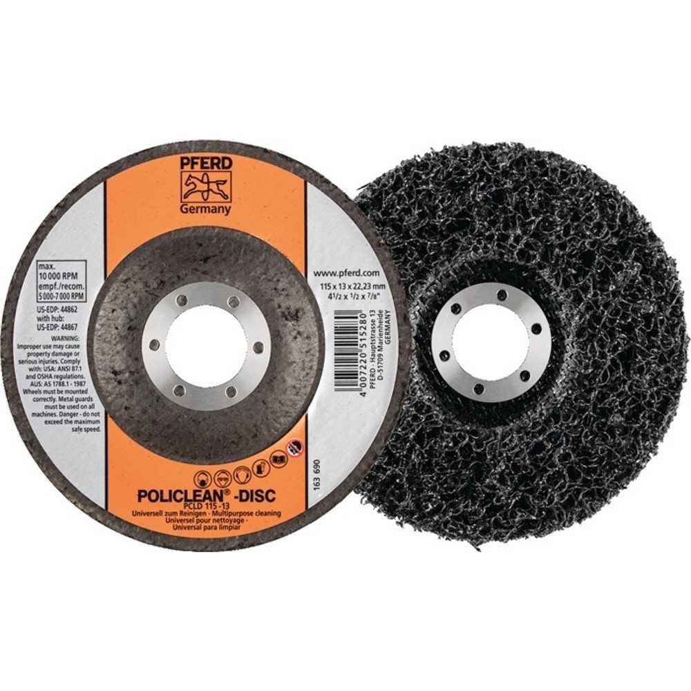 Illustration du produit: Disque de nettoyage grossier POLICLEAN D.125x13 mm perçage 22,23 mm PFERD