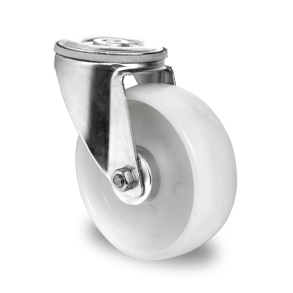 Illustration du produit: Roue directrice à trou dorsal ø 80 mm série P0P0 Palier à rouleaux