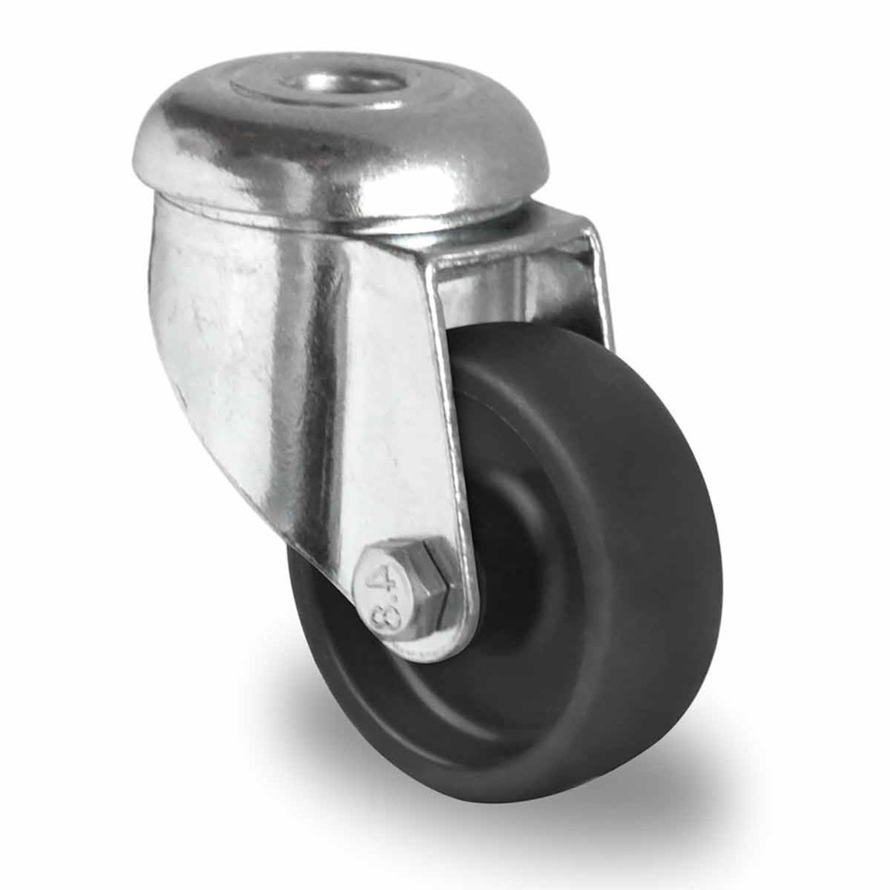 Illustration du produit: Roue directrice à trou dorsal ø 50 mm série P4P4 Palier lisse