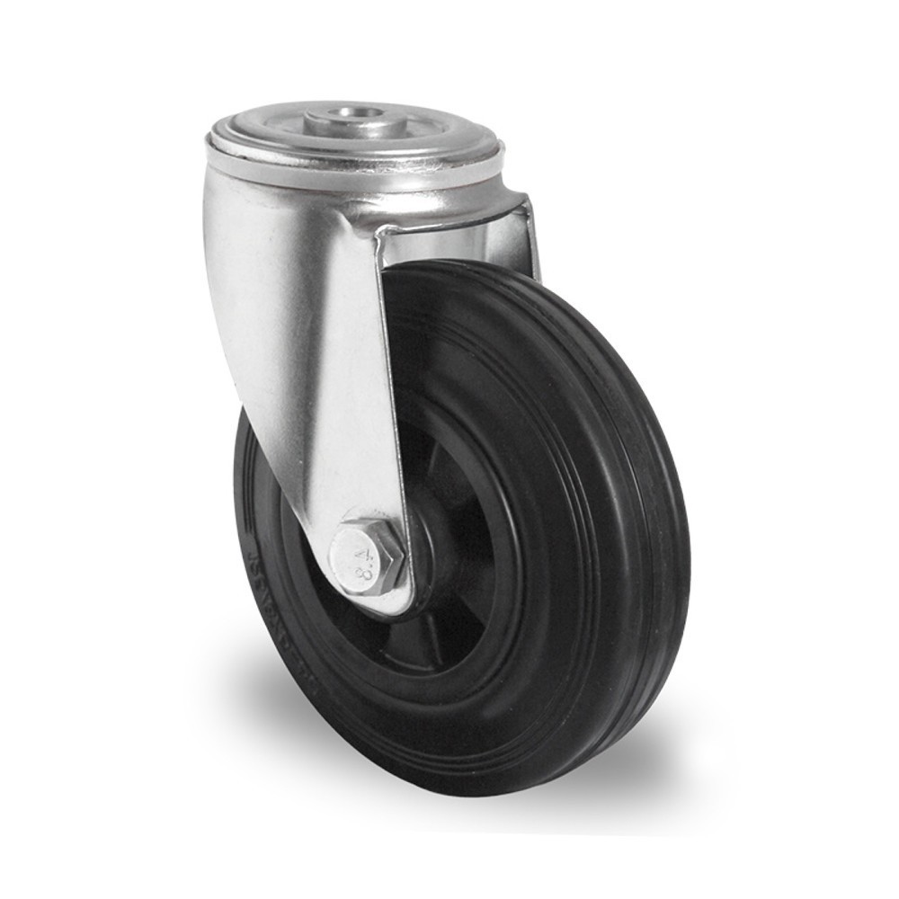 Illustration du produit: Roue directrice à trou dorsal ø 80 mm série P4S4 Palier à rouleaux
