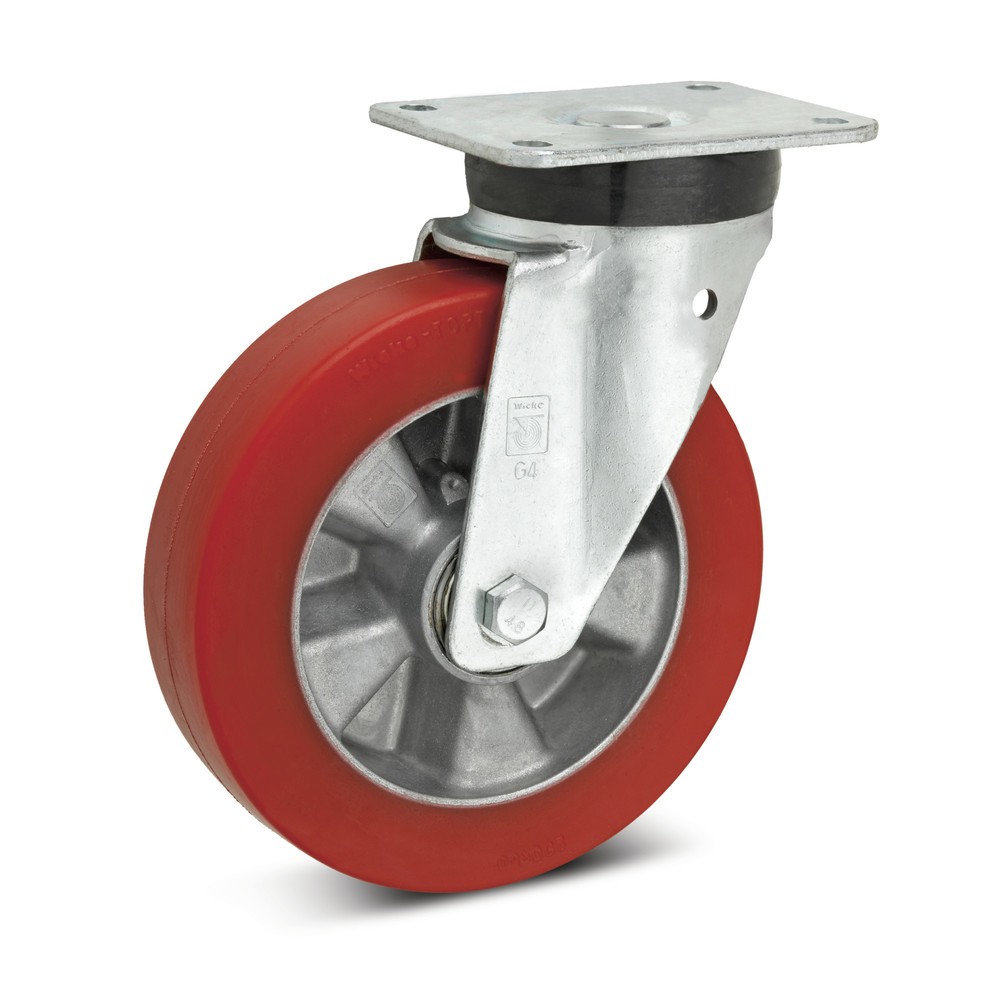 Illustration du produit: Roue directrice Wicke en PU souple Topthane®, Ø x l 100 x 40 mm, capacité de charge 270 kg