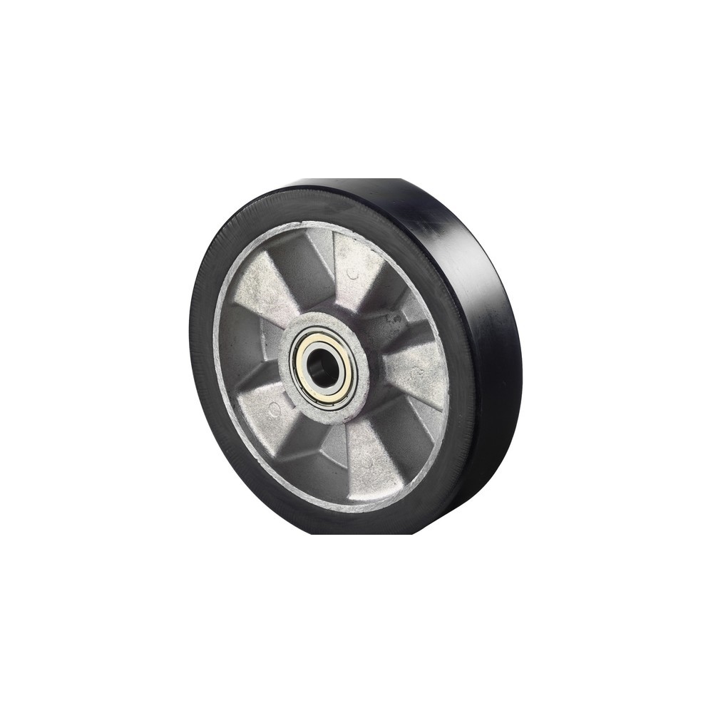 Illustration du produit: Roue en polyuréthane moulé, roulement à billes, Ø x largeur 125 x 40 mm, capacité de charge 225 kg