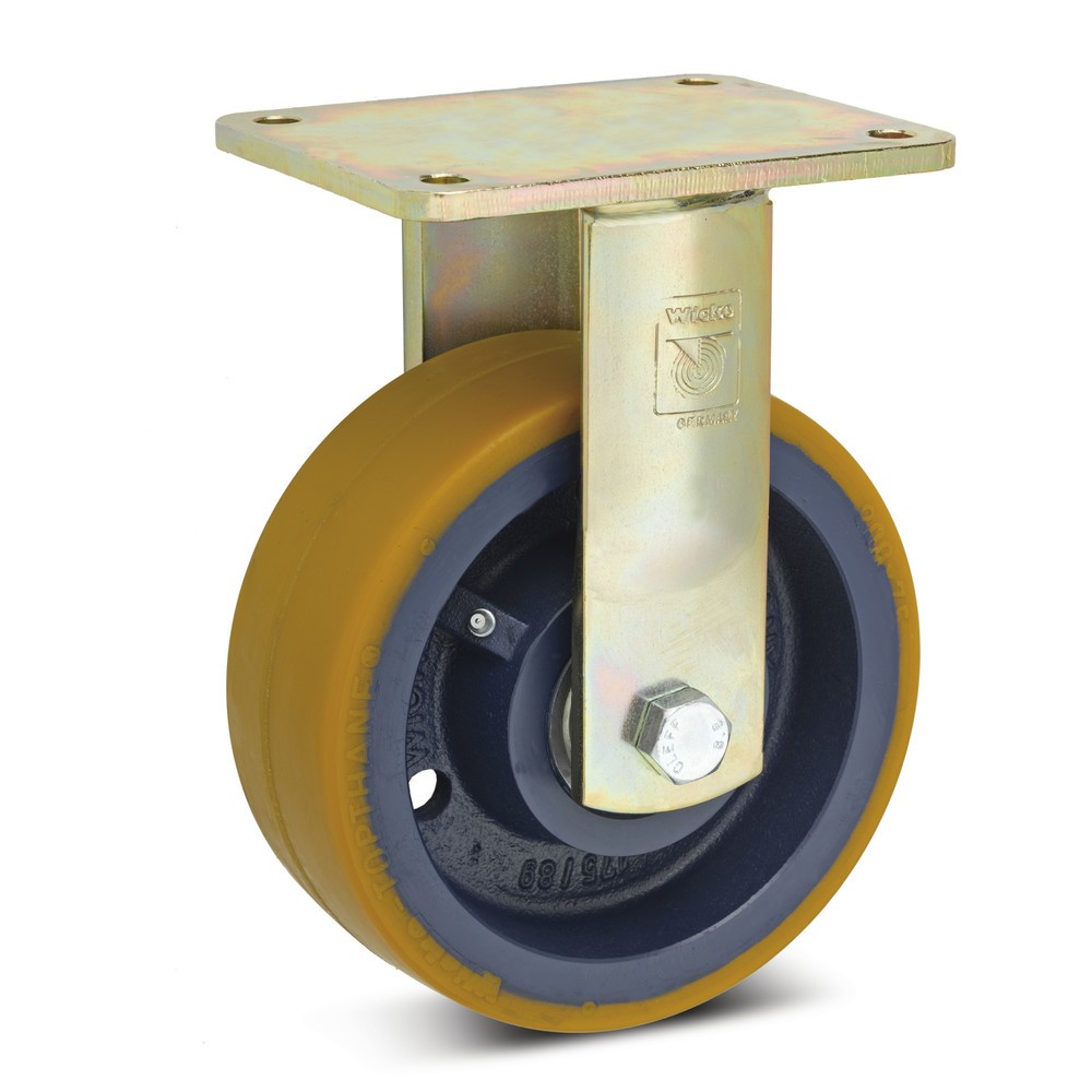 Illustration du produit: Roue fixe Wicke pour charges lourdes en PU Premium, Ø x largeur 150 x 60 mm, capacité de charge 800 kg