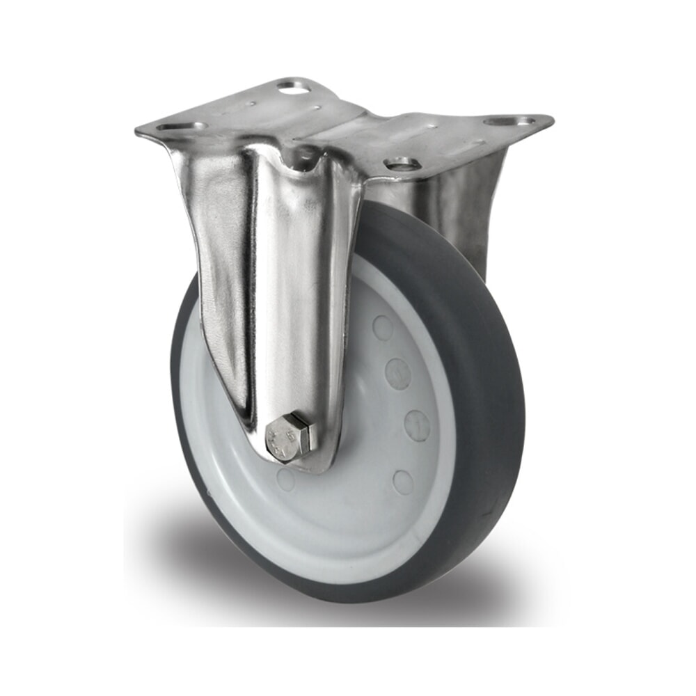 Illustration du produit: Roue fixe ø 80 mm série P2W2 Palier lisse en acier inoxydable