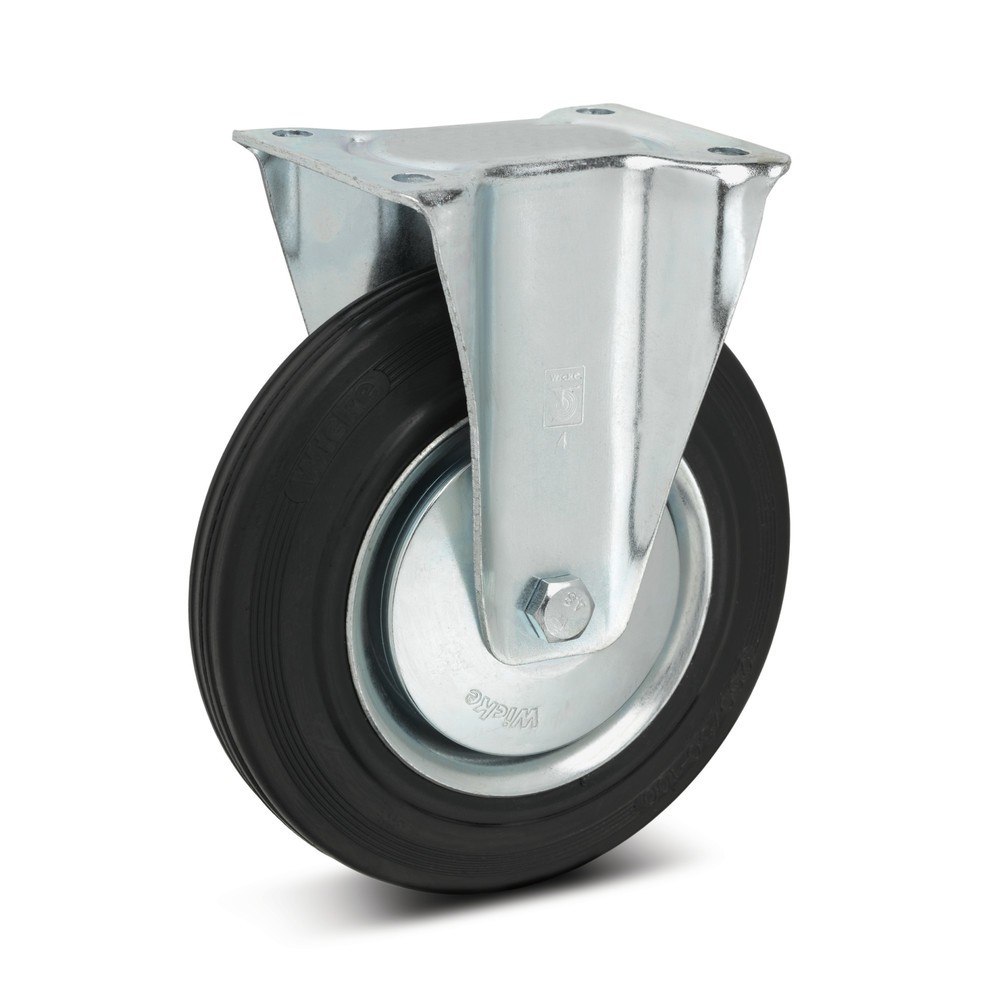 Illustration du produit: Roue fixe Wicke en caoutchouc plein, Ø x largeur 80 x 25 mm, capacité de charge 50 kg