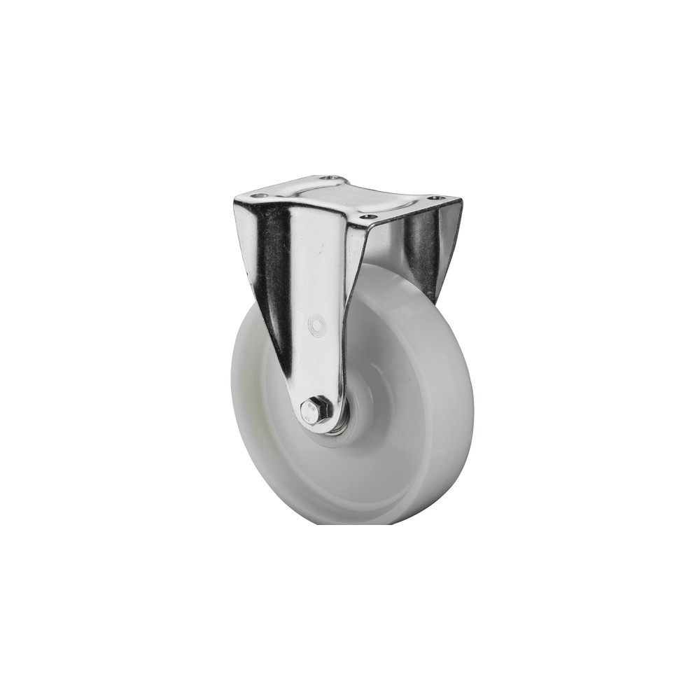 Illustration du produit: Roulette pour charges lourdes en plastique, roue fixe, roulement à billes, plaque Ø x largeur 100 x 35 mm, capacité de charge 500 kg