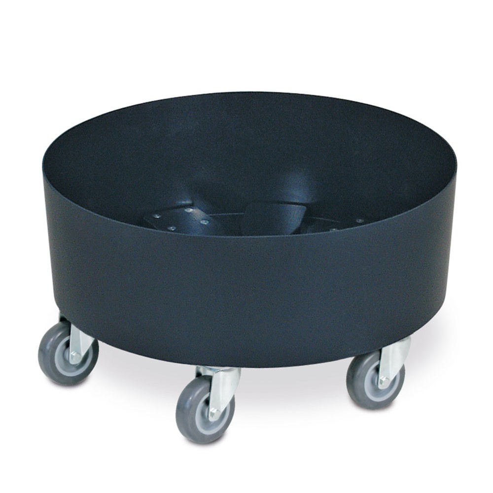 N° de l'image du produit 1 : Rouleur de transport pour poubelles rondes jusqu'à 100 litres, capacité de charge 100 kg, plastique ABS