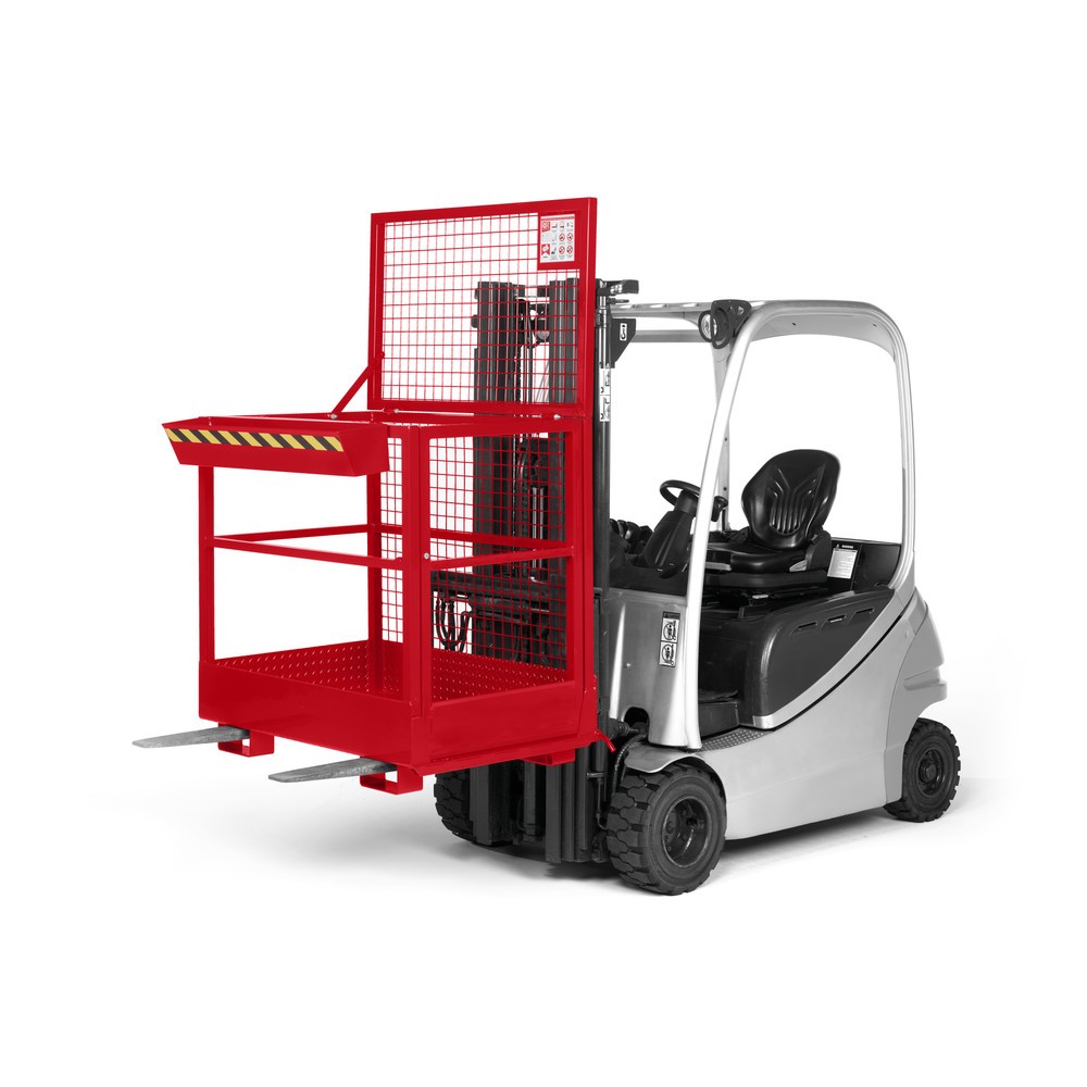 Produktabbildung Nr. 2: RR-Industrietechnik® Arbeitskorb Typ RAK, TK 300 kg, RAL 3000 feuerrot