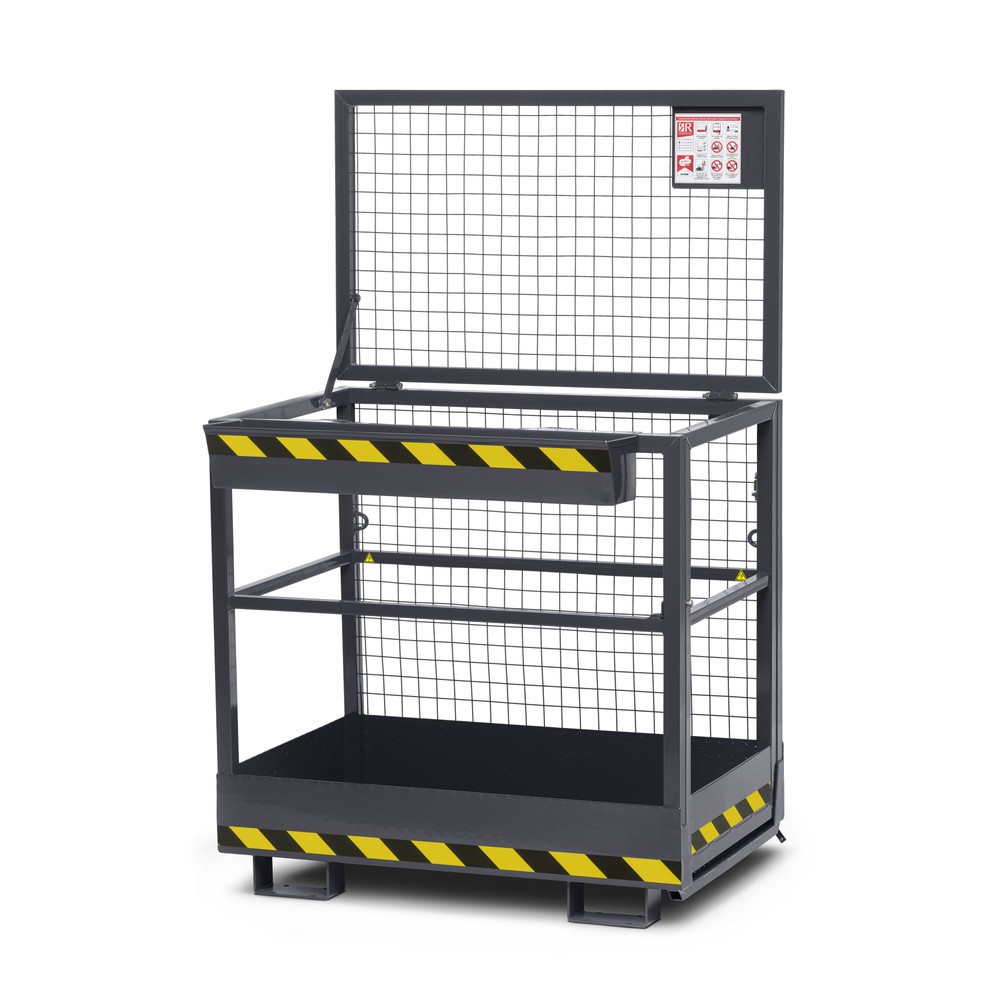 Produktabbildung: RR-Industrietechnik® Arbeitskorb Typ RAK, TK 300 kg, RAL 7016 anthrazitgrau