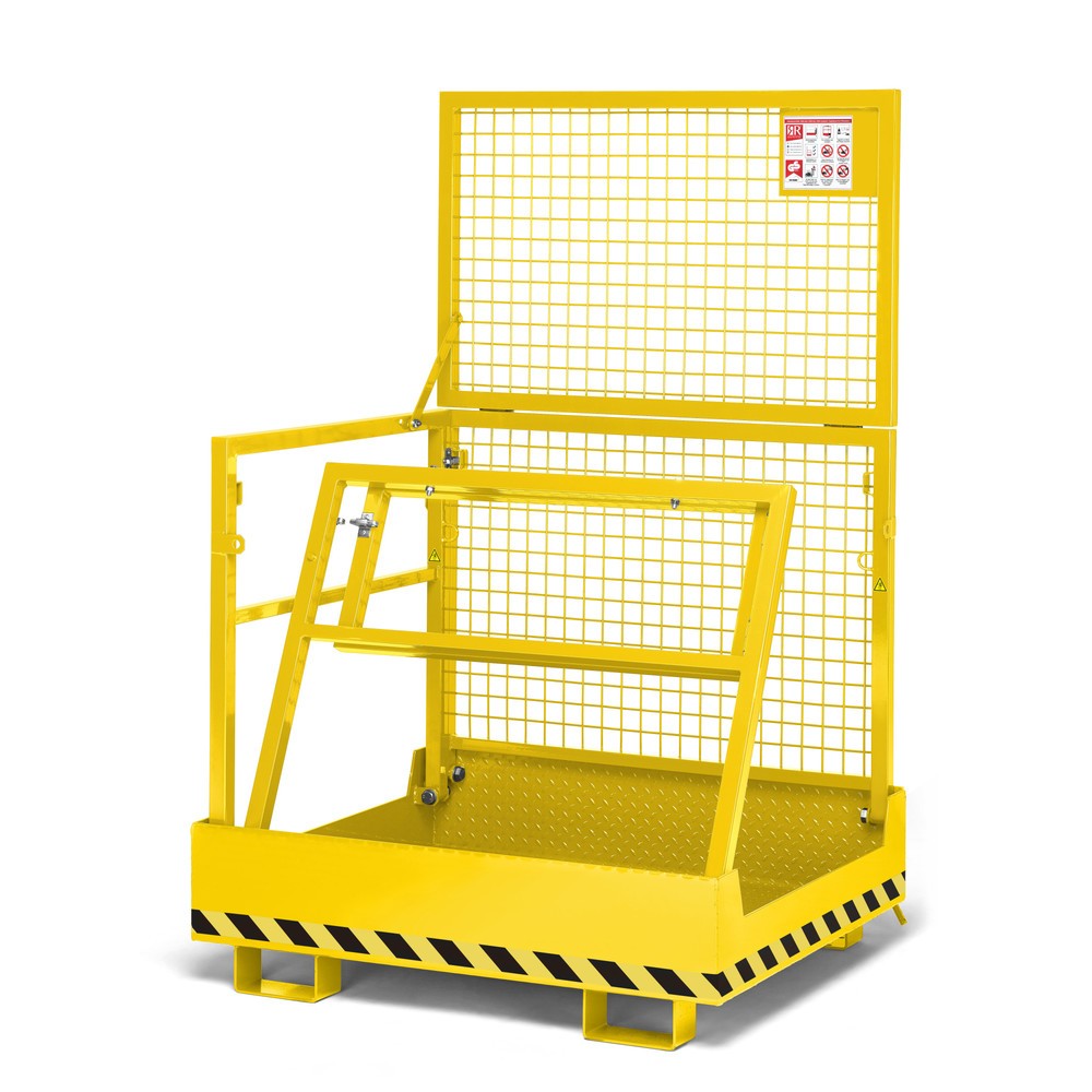 Produktabbildung Nr. 2: RR-Industrietechnik® Arbeitskorb Typ RAK-Compact, TK 300 kg, RAL 1023 verkehrsgelb