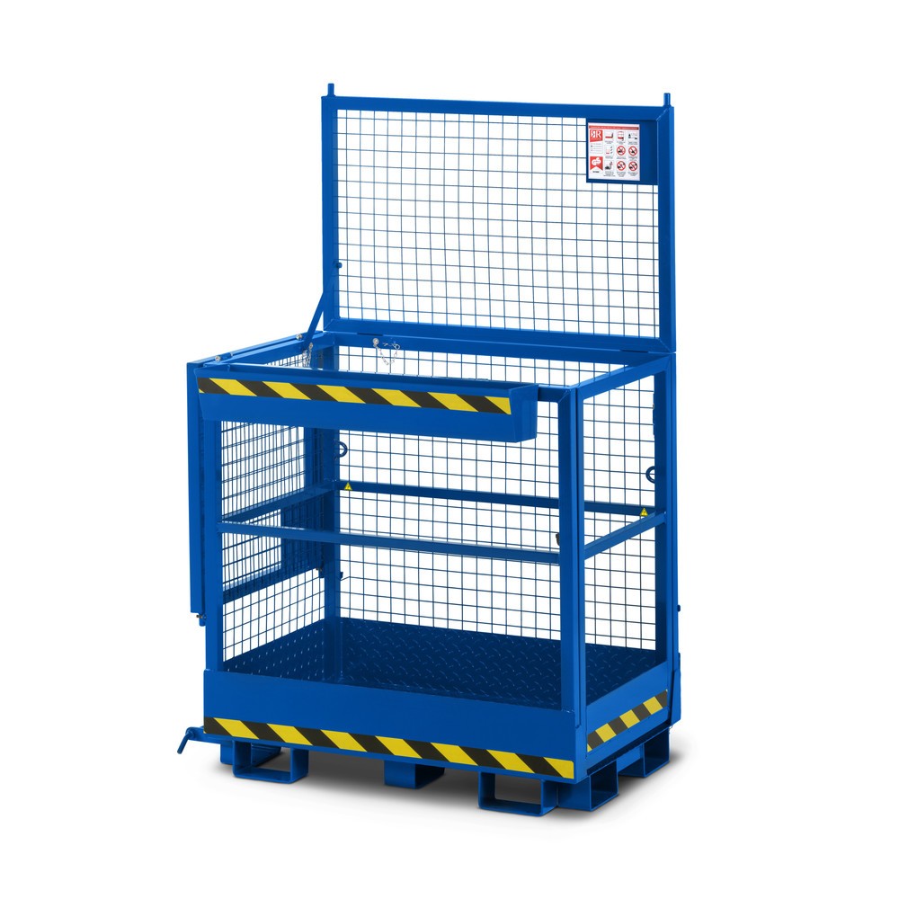 Produktabbildung: RR-Industrietechnik® Arbeitskorb Typ RAK-Duo, TK 300 kg, RAL 5010 enzianblau