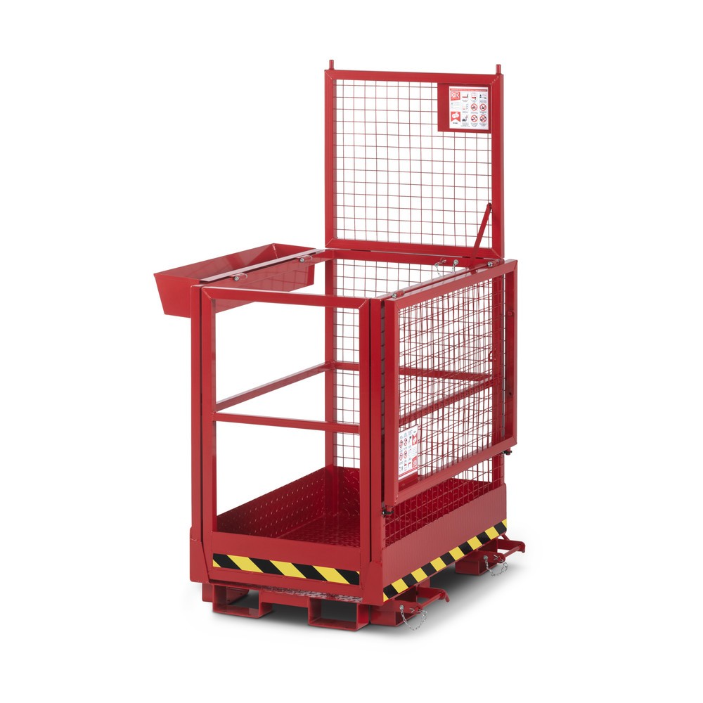 Produktabbildung Nr. 2: RR-Industrietechnik® Arbeitskorb Typ RAK-Duo, TK 300 kg, RAL 3000 feuerrot