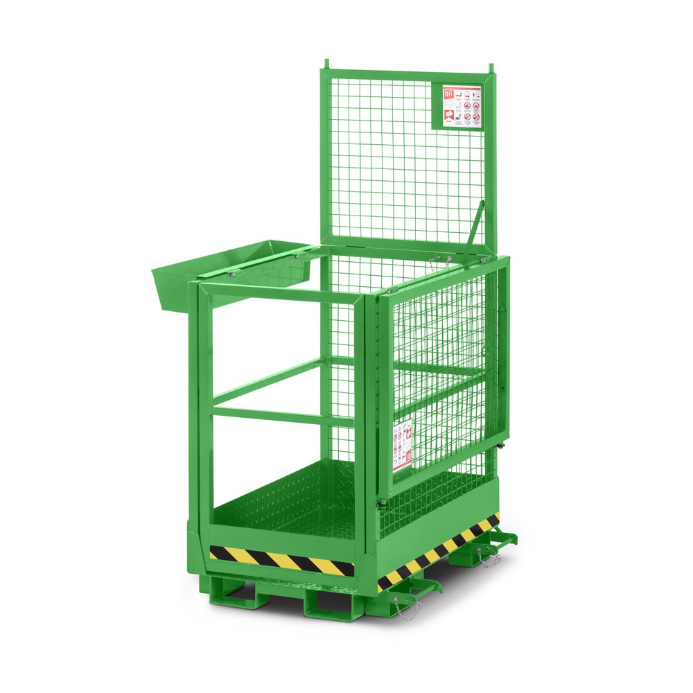Produktabbildung Nr. 2: RR-Industrietechnik® Arbeitskorb Typ RAK-Duo, TK 300 kg, RAL 6018 gelbgrün