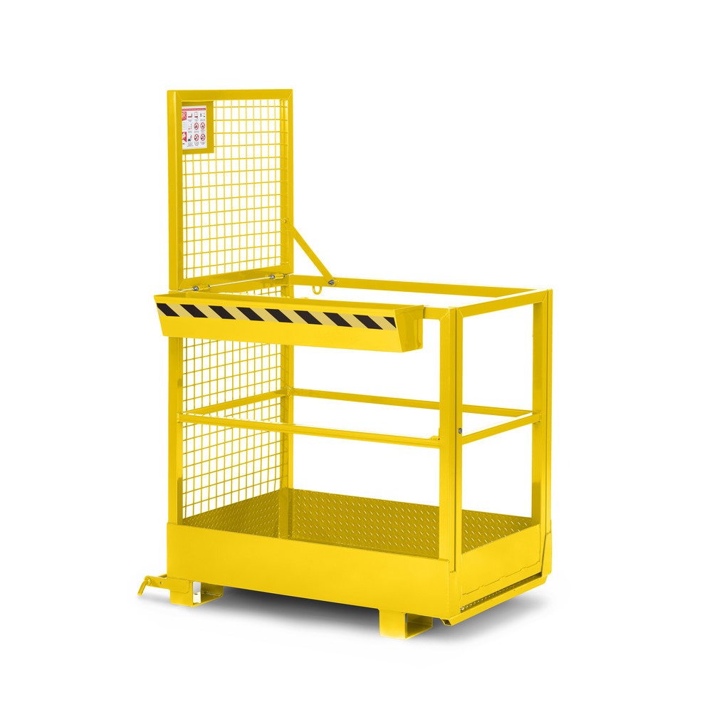 Produktabbildung: RR-Industrietechnik® Arbeitskorb Typ RAK-Slim, TK 300 kg, RAL 1023 verkehrsgelb