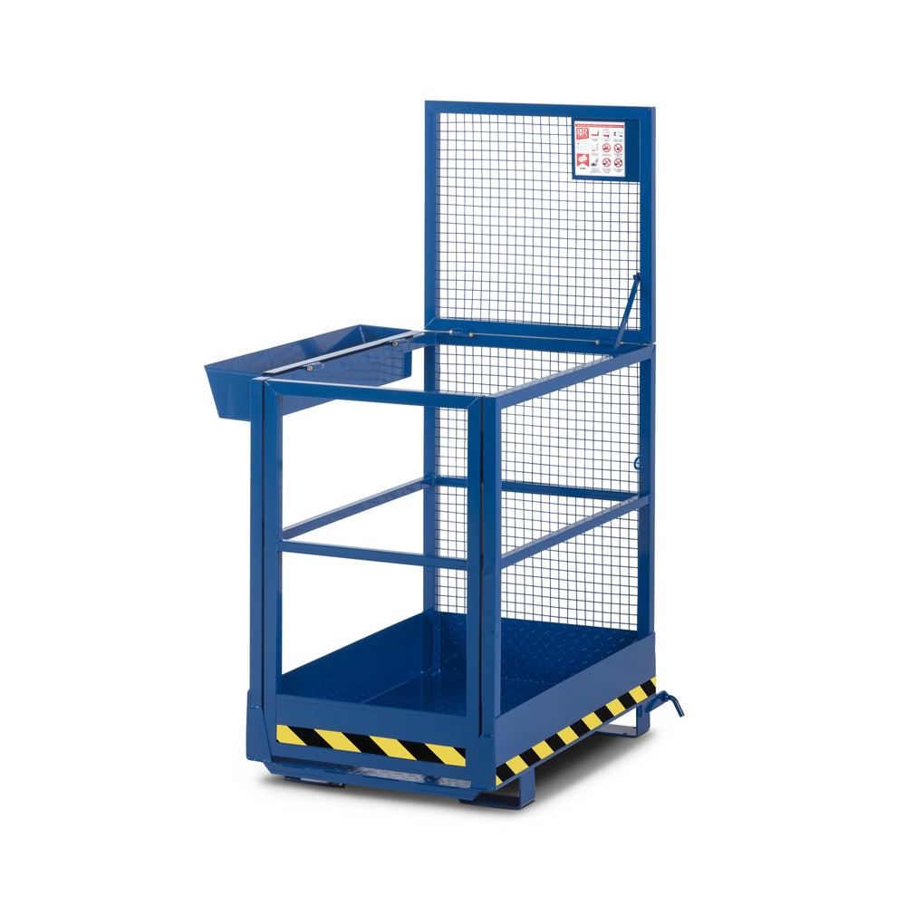 Produktabbildung: RR-Industrietechnik® Arbeitskorb Typ RAK-Slim, TK 300 kg, RAL 5010 enzianblau