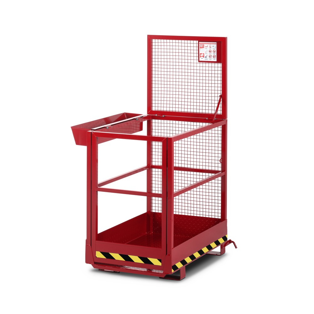 Produktabbildung: RR-Industrietechnik® Arbeitskorb Typ RAK-Slim, TK 300 kg, RAL 3000 feuerrot