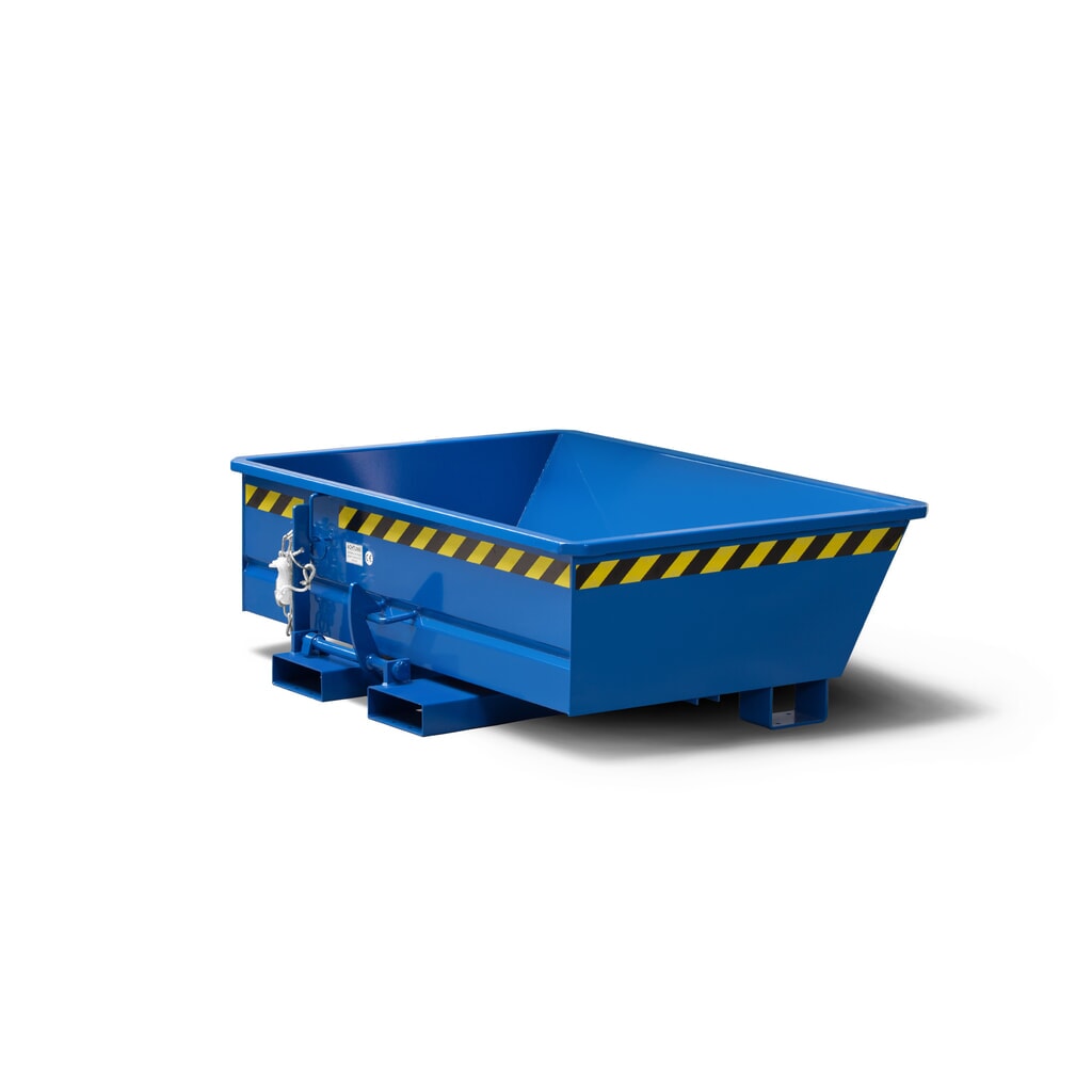 Produktabbildung Nr. 1: RR-Industrietechnik® Niedriger Minikippbehälter, Volumen 0,15 m³, TK 500 kg, enzianblau