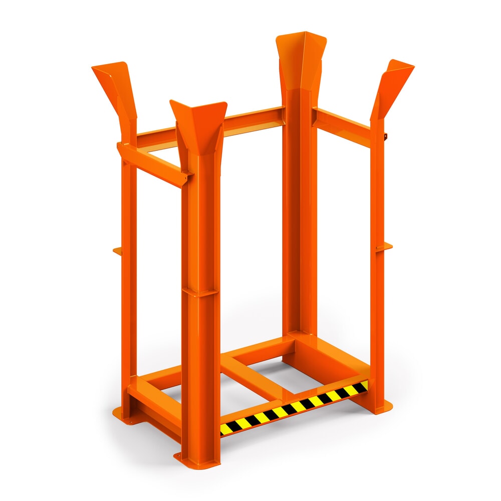 Produktabbildung Nr. 1: RR-Industrietechnik® Paletten-Richtgestell für Europaletten, 10 Plätze, HxBxT 1.930 x 1.340 x 940 mm, reinorange