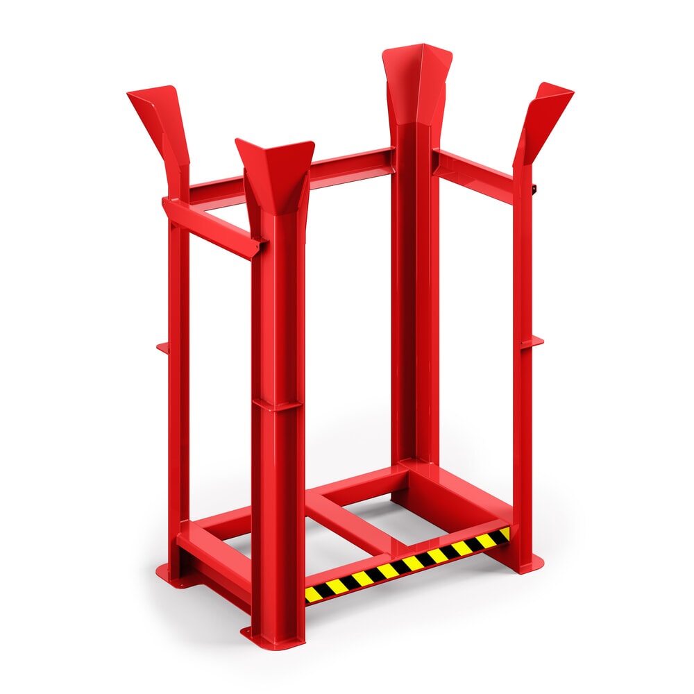 Produktabbildung Nr. 1: RR-Industrietechnik® Paletten-Richtgestell für Europaletten, 10 Plätze, HxBxT 1.930 x 1.340 x 940 mm, feuerrot
