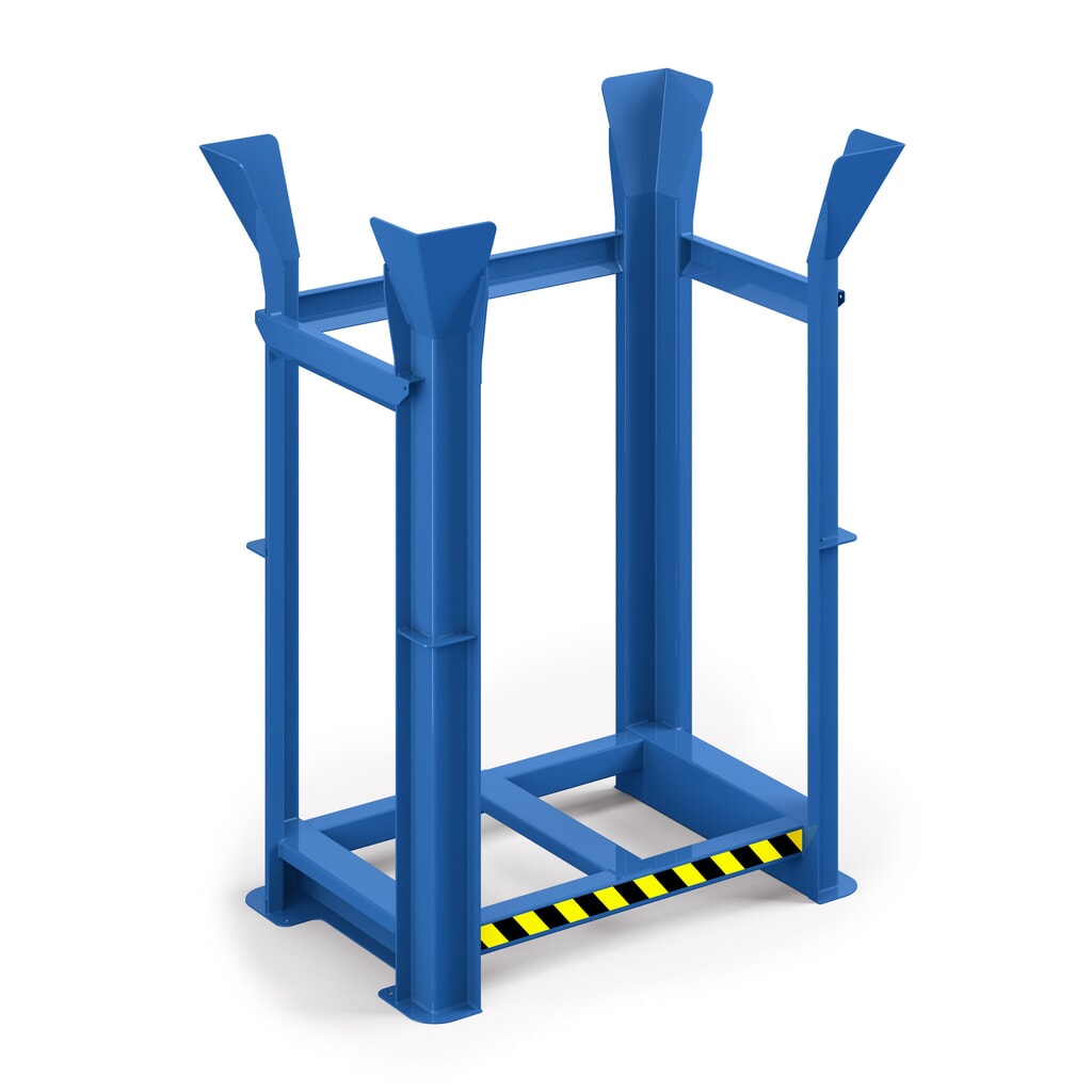 Produktabbildung: RR-Industrietechnik® Paletten-Richtgestell für Europaletten, 10 Plätze, HxBxT 1.930 x 1.340 x 940 mm, enzianblau