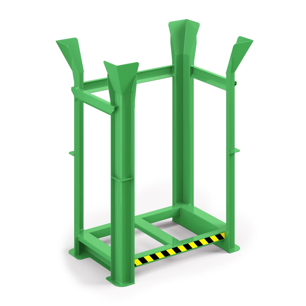 Produktabbildung Nr. 1: RR-Industrietechnik® Paletten-Richtgestell für Europaletten, 10 Plätze, HxBxT 1.930 x 1.340 x 940 mm, gelbgrün