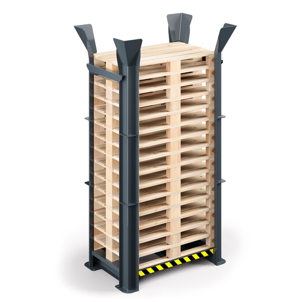 Produktabbildung Nr. 2: RR-Industrietechnik® Paletten-Richtgestell für Europaletten, 15 Plätze, HxBxT 2.650 x 1.340 x 940 mm, reinorange
