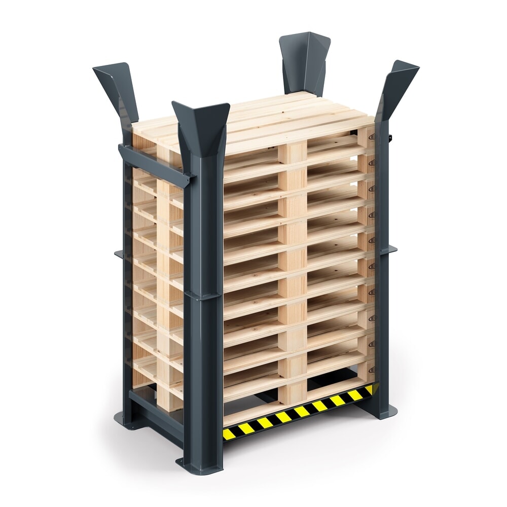 Produktabbildung Nr. 2: RR-Industrietechnik® Paletten-Richtgestell für Europaletten, 10 Plätze, HxBxT 1.930 x 1.340 x 940 mm, mausgrau