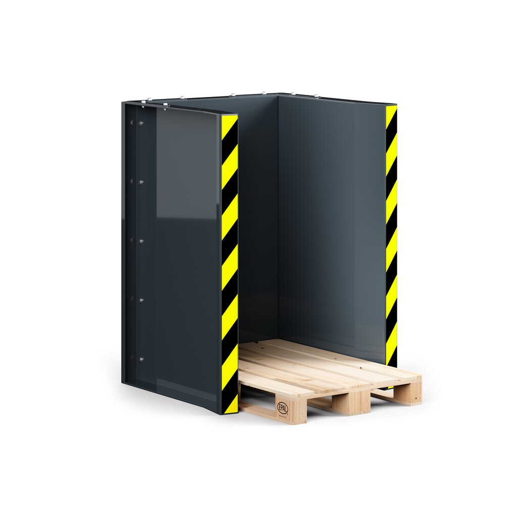 Produktabbildung: RR-Industrietechnik® Paletten-Stapel-Station für Europaletten, 10 Plätze, HxBxT 1.425 x 1.020 x 945 mm, anthrazitgrau