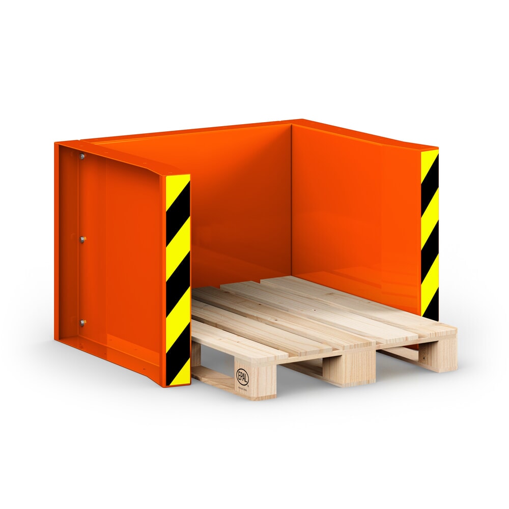 Produktabbildung Nr. 1: RR-Industrietechnik® Paletten-Stapel-Station für Europaletten, 5 Plätze, HxBxT 710 x 1.020 x 945 mm, reinorange