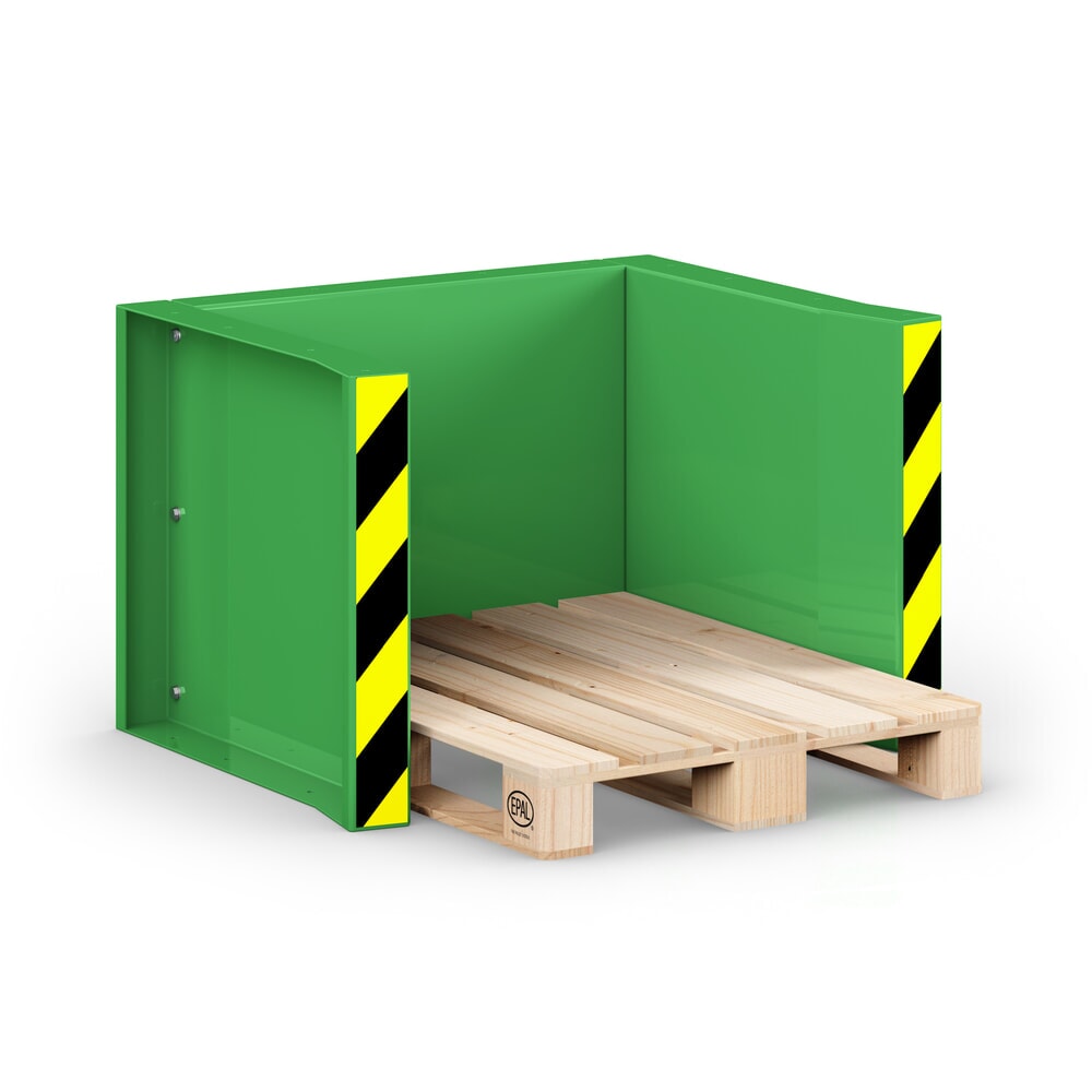 Produktabbildung Nr. 1: RR-Industrietechnik® Paletten-Stapel-Station für Europaletten, 5 Plätze, HxBxT 710 x 1.020 x 945 mm, gelbgrün