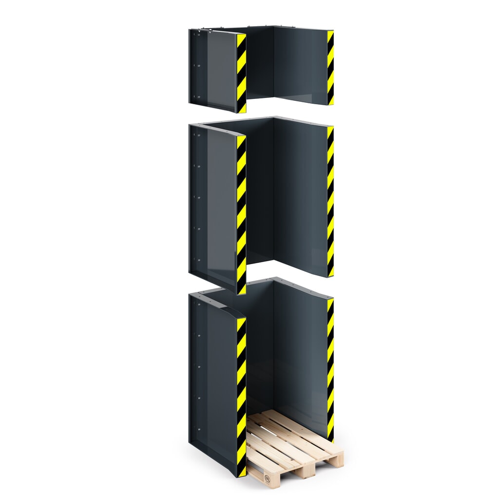 Produktabbildung Nr. 2: RR-Industrietechnik® Paletten-Stapel-Station für Europaletten, 5 Plätze, HxBxT 710 x 1.020 x 945 mm, anthrazitgrau