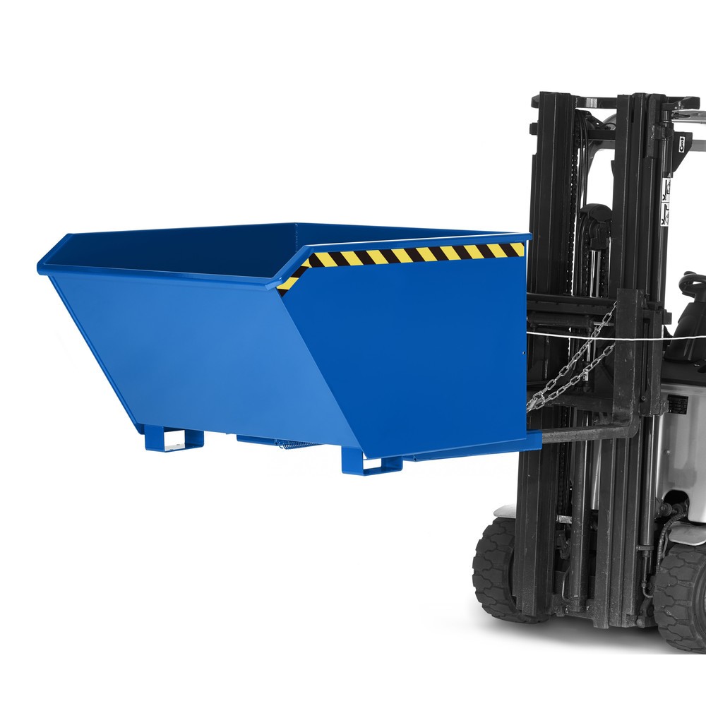 Produktabbildung Nr. 2: RR-Industrietechnik® Universalkippbehälter mit Abfangschere, Volumen 0,6 m³, TK 1.200 kg, enzianblau