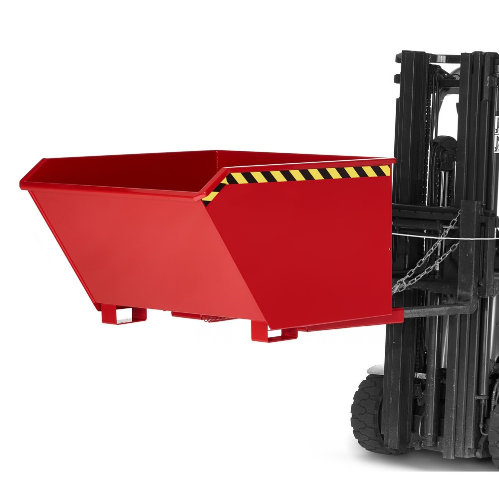 Produktabbildung Nr. 2: RR-Industrietechnik® Universalkippbehälter mit Abfangschere, Volumen 0,5 m³, TK 1.200 kg, feuerrot