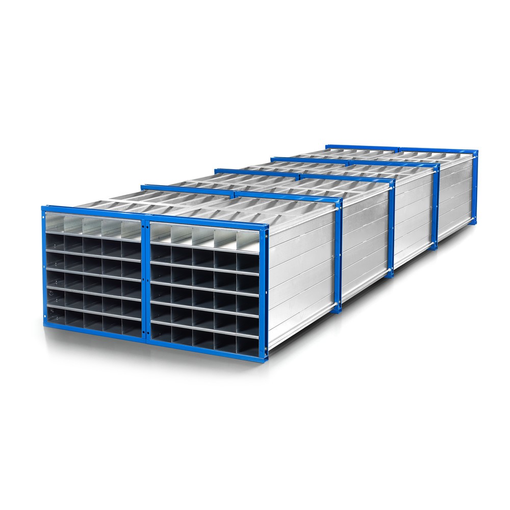 Produktabbildung Nr. 2: RR-Industrietechnik® Wabenregal Typ RWR, HxBxT 1.000 x 1.000 x 6.000 mm, Fächeranzahl 48