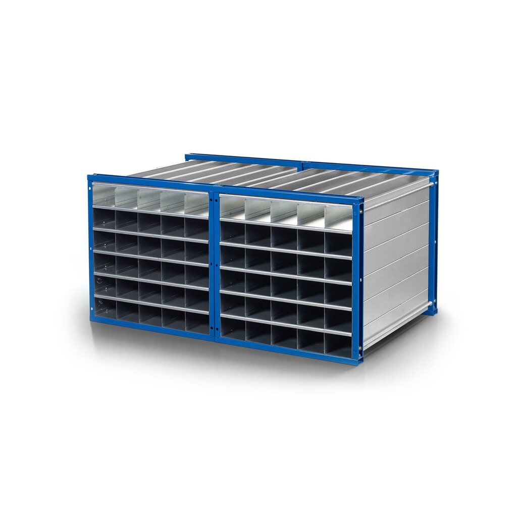 Produktabbildung Nr. 2: RR-Industrietechnik® Wabenregal Typ RWR, HxBxT 1.000 x 1.000 x 1.000 mm, Fächeranzahl 12