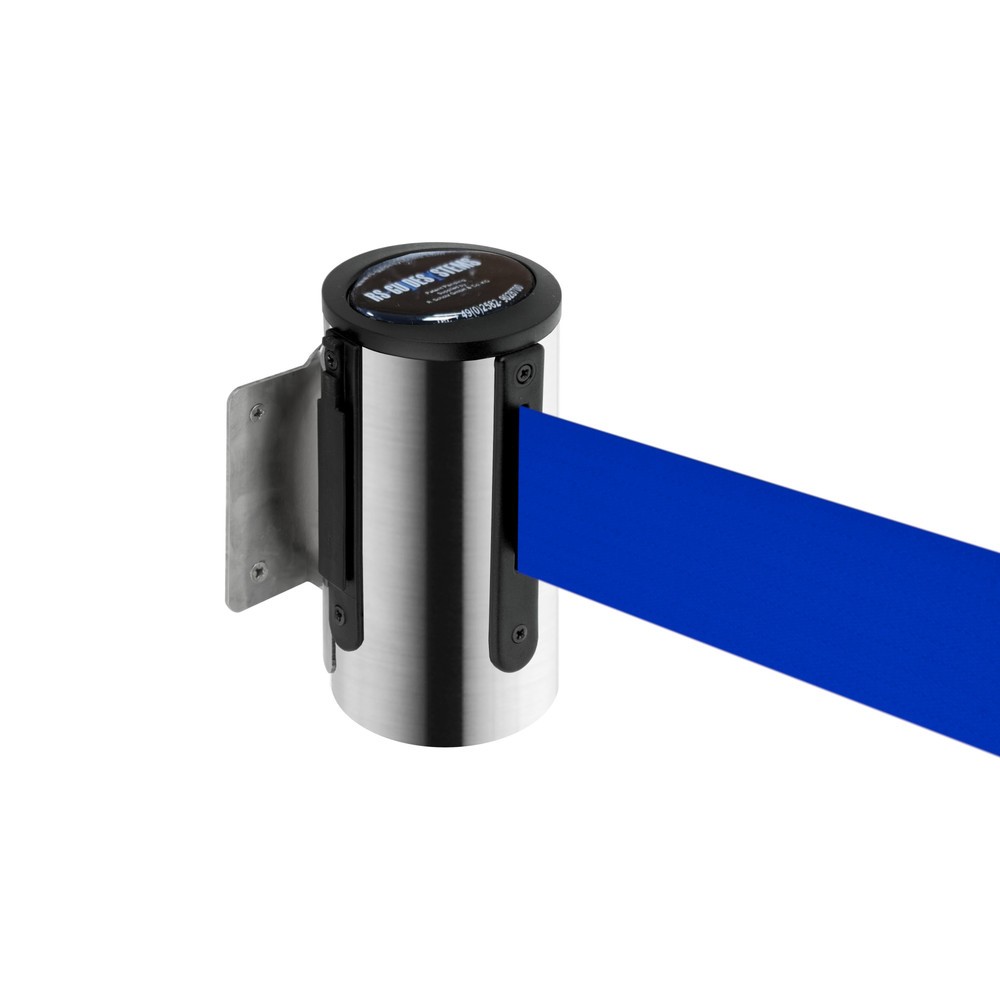 Produktabbildung: RS-GUIDESYSTEMS® Wandgurt, Edelstahl, Auszugslänge 2,3 m, blau