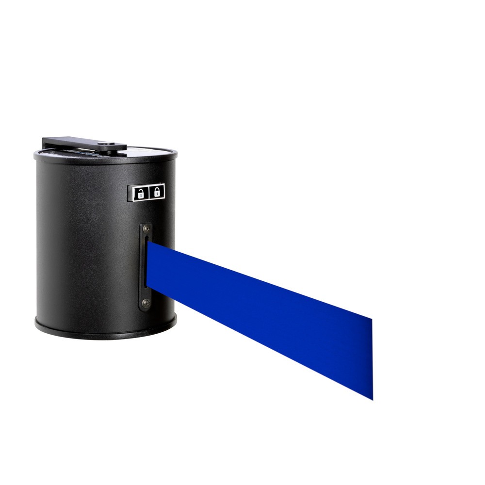 Produktabbildung Nr. 1: RS-GUIDESYSTEMS® Wandgurt mit Metallgehäuse, Auszugslänge 20 m, blau