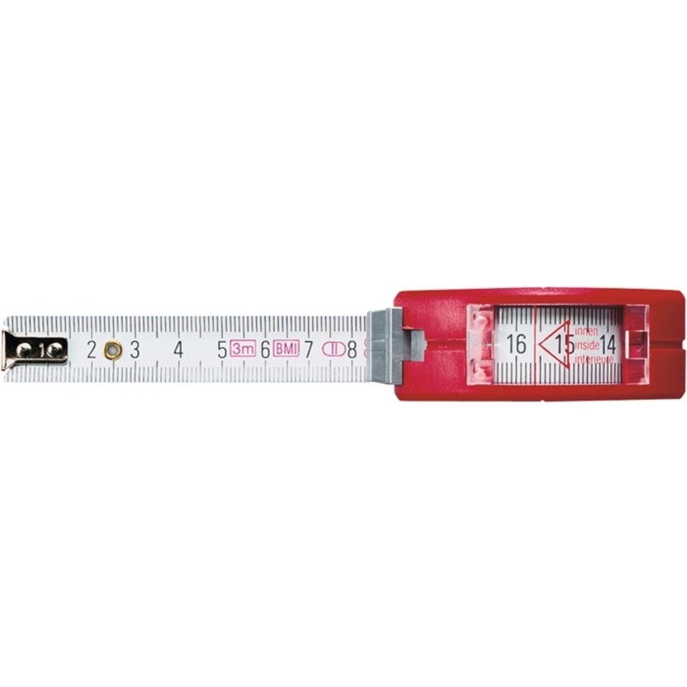 N° de l'image du produit 2 : Mètre-ruban de poche VISO longueur 3 m largeur 16 mm mm/cm EG II fenêtre en méta