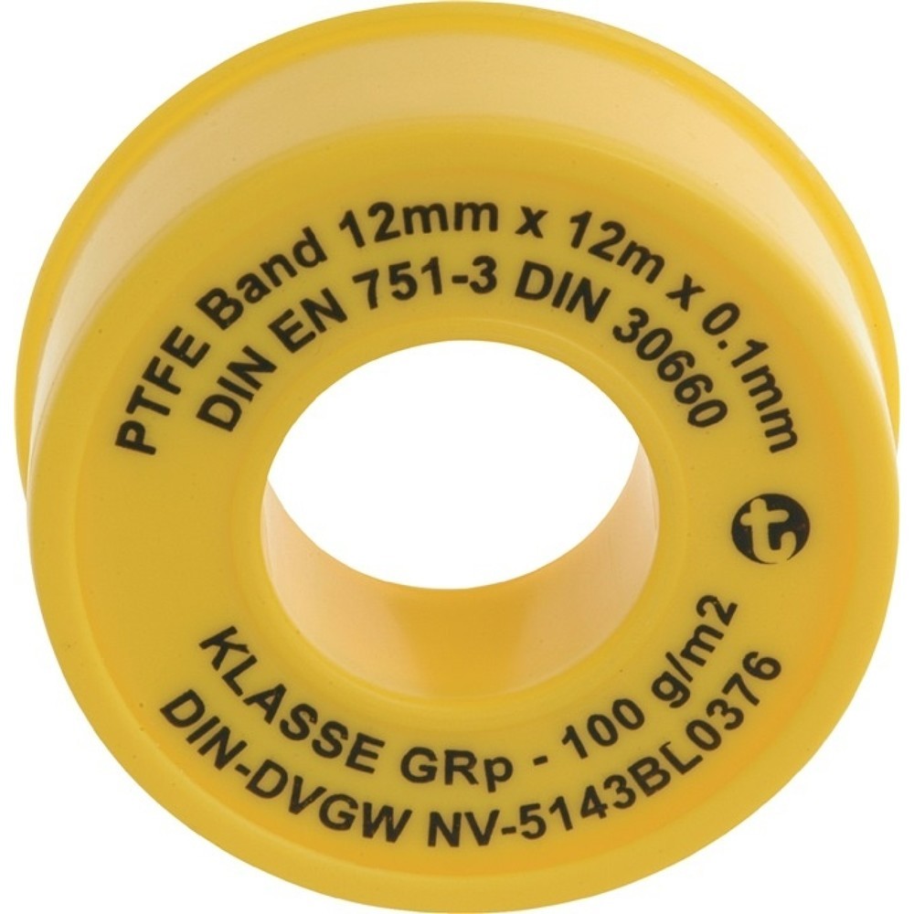 Illustration du produit: Ruban d’étanchéité en PTFE GRp L12 m l12 mm D0,1 mm blanc 100 g/m² rouleau GEKA