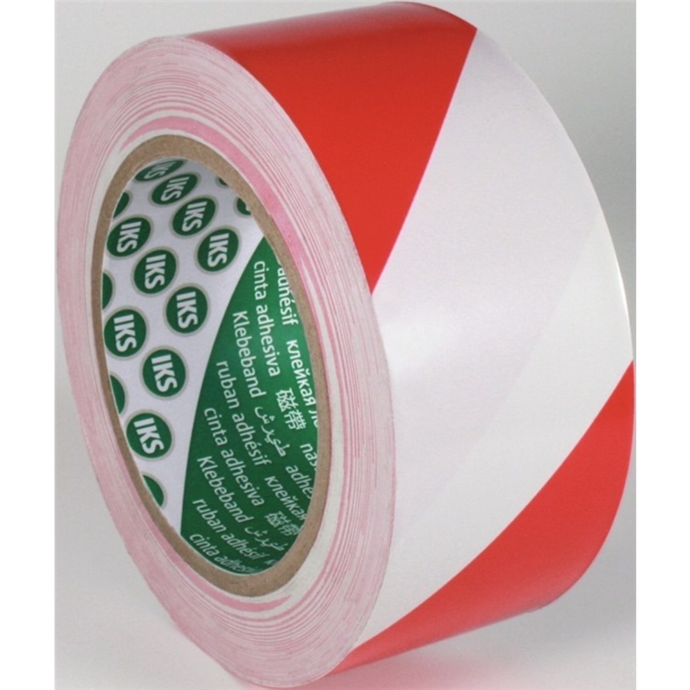Illustration du produit: Ruban de marquage de sol F33 PVC rouge/blanc longueur 33 m largeur 50 mm rouleau