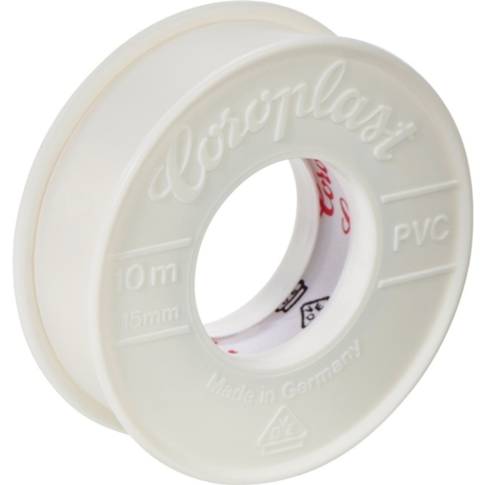 N° de l'image du produit 2 : Ruban isolant électrique 302 blanc longueur 10 m largeur 15 mm rouleau COROPLAST