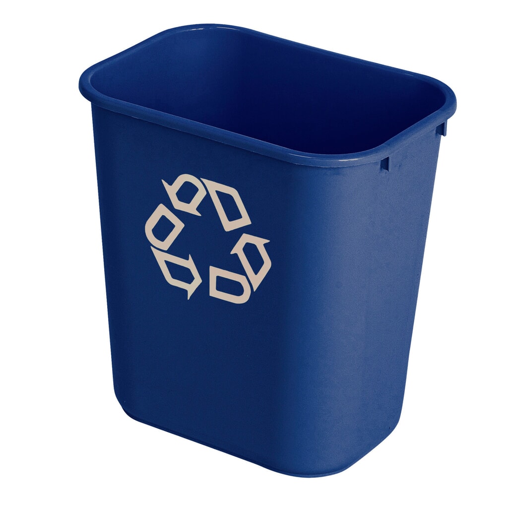 Produktabbildung: Rubbermaid® Abfallbehälter, rechteckig, 26,6 Liter, blau
