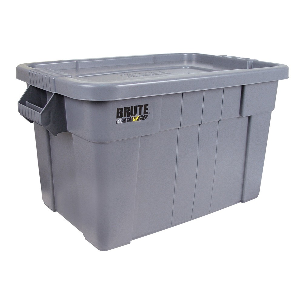 Produktabbildung Nr. 1: Rubbermaid® Brute Aufbewahrungsbox, aus Polyethylen, mit Schnappverschlussdeckel, 75.5 Liter, grau