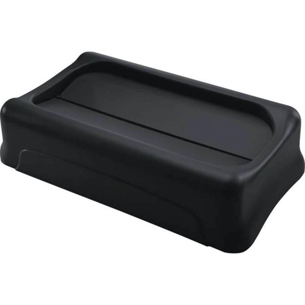 Produktabbildung: Rubbermaid® Deckel, Polyethylen schwarz B297xT521mm, passend für Wertstoffsammler 60/87 l