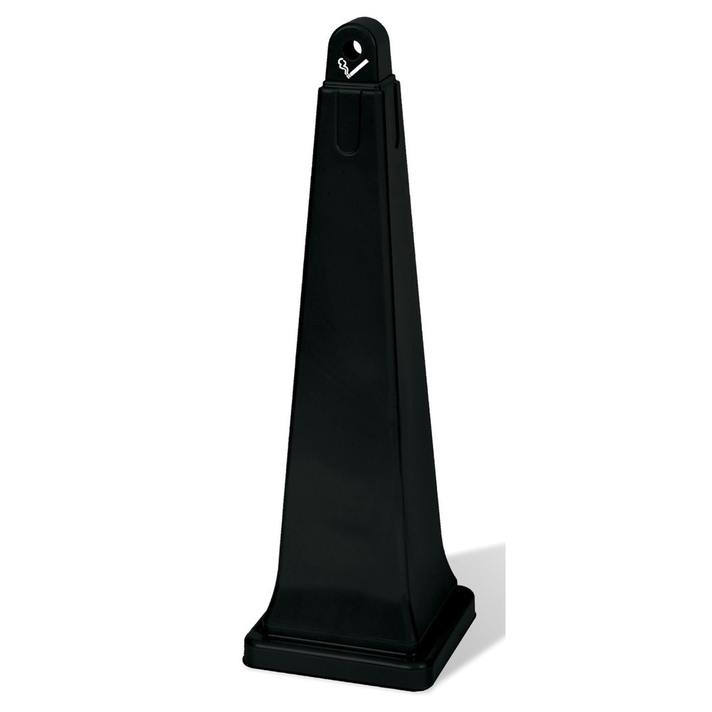 Produktabbildung: Rubbermaid® GroundsKeeper Standascher, schwarz, HxBxT 1.001 x 311 x 311 mm