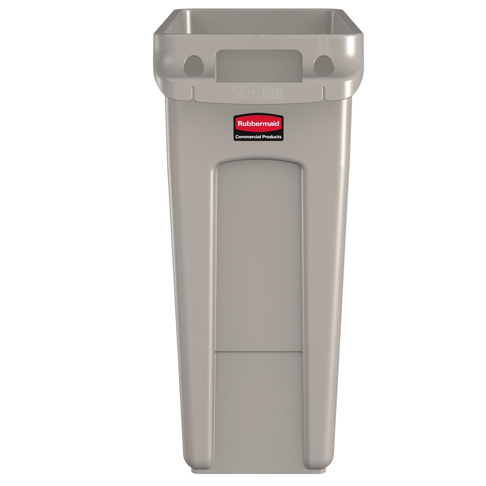 Produktabbildung Nr. 2: Rubbermaid® Slim Jim Wertstoffsammler, mit Luftschlitzen, beige, 60 Liter